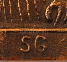 Samu Géza (1947-1990): Kőműves Kelemen, falra akasztható kisplasztika, Arany János "Kőmíves Kel...