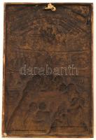 Samu Géza (1947-1990): Kőműves Kelemen, falra akasztható kisplasztika, Arany János "Kőmíves Kel...