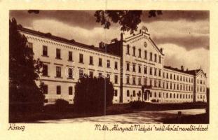 Kőszeg, Hunyadi Mátyás reáliskolai nevelőintézet, Róth Jenő kiadása (ázott sarok / wet corner)