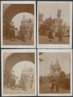Budapesti kirándulás, Városliget, Iparcsarnok, Halászbástya. Régi fotók 6db. 12x9cm