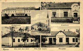 Újszász, Parlagi kastély, Postahivatal, Községháza (EK)