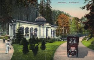 Marianske Lazne, Marienbad; Waldquelle / fountain, Opel automobile