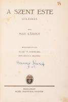 May Károly: A szent este. Útleírás. Bp., é. n., Aczél testvérek. Díszes vászonkötésben, jó állapotba...