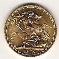 Nagy-Britannia 1974. 1Font Au 7,9881g T:1/2+