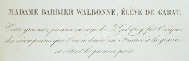 cca 1790 Madame Barbier Walbonne, él&#232;ve de Garat. Jean Godefroy (1771-1839) rézmetsző első ...