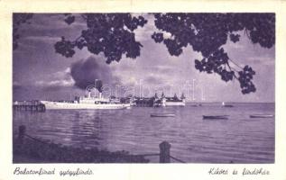 Balatonfüred-gyógyfürdő, Kikötő, fürdőház, gőzhajó (ázott / wet damage)