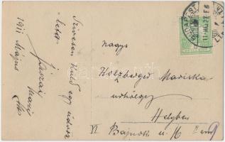 Jászai Mari (1850-1926) magyar színésznő, a Nemzeti Színház nagyasszonyának aláírása színezett fotól...