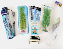 Akvárium tétel: 1 db akvárium fűtő, 1 db oxigénpumpa, 1 db porlasztó, 1 db külső és 1 db belső hőmér...