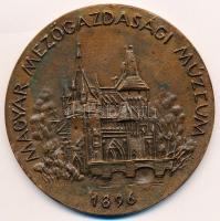 1896. "Magyar Mezőgazdasági Múzeum" Br plakett (96mm) T:2
