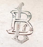 Ezüst (Ag.) cigaretta tálca, zománc díszítéssel (pár helyen sérült), jelzett, mesterjeggyel (GL), mo...