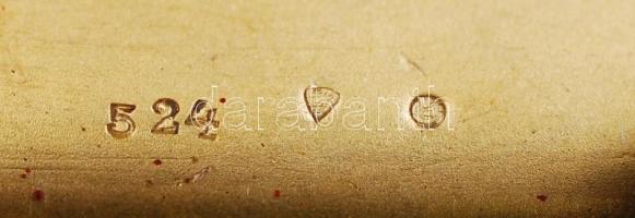 Ezüst (Ag.) cigaretta tálca, zománc díszítéssel (pár helyen sérült), jelzett, mesterjeggyel (GL), mo...