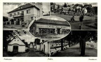 Paks, Présházsor, Dr. Resch szanatórium, Kiss Pál utóda üzletháza, Dunakorzó; saját kiadása