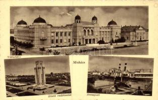 Mohács, Városháza, Duna part, Hősök emlékműve