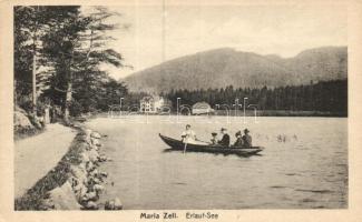 Mariazell, Erlauf See / lake, boat
