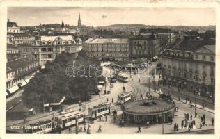 Graz, Jakominiplatz / square, trams