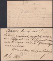 1895-1913 Névjegyek 3db: Arnótfalvi Arnótfalvy István, Pataki Aurél, Haberényi Piroska