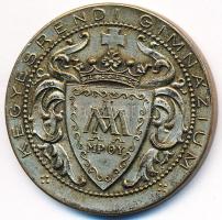 Berán Nándor (1889-1965) DN "Kegyesrendi Gimnázium" ezüstözött Br emlékérem (35mm) T:2