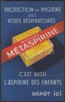Reklám kiadványok 2db: L'Aspirine des Enfants, 21x13,5cm, Orion Radio 22,5x15,5cm