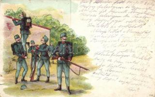 WWI K.u.K. military humour litho (b)