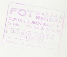 cca 1975 Halina Wasielke (Lengyelország, Lubawska): Fala, pecséttel jelzett vintage fotóművészeti al...