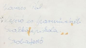 cca 1973 Kovács Pál: Szobafestő, a szerző által feliratozott vintage fotóművészeti alkotás, 23x14 cm