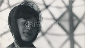 cca 1960 Balatonboglári portré, jelzetlen fotóművészeti alkotás, 13x23 cm