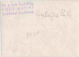 cca 1948 Balázs Béla (1884-1949) költő, író, filmrendező, filmesztéta portré felvétele, MAFIRT pecsé...