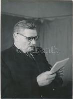 cca 1950 Dobi István (1898-1968) miniszterelnökről készült festmény fénykép másolata Seidner Zoltántól és Mező (István ?) portré felvétele, 18x13 cm és 18x24 cm