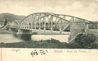 Orsova, Cserna híd / bridge (kis szakadás / small tear)