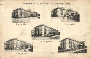 Budapest IX. XVI. sz. helyőrségi kórház, legénységi pavilonok (EK)