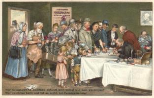 Kriegsanleihe / WWI war bonds, propaganda card litho (non PC)