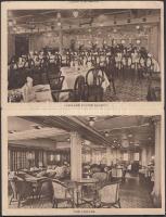 cca 1903 T.S.S. Moldavia luxus hajó. Steam Navigation Company kihajthatós levelezőlap ("B" verzió) 5db képpel.