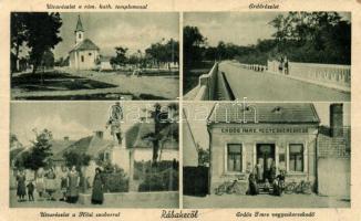 Rábakecöl, Erdős Imre vegyeskereskedése, hősök szobra, Római katolikus templom (fa)