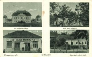 Erdőtarcsa, Dr. Kubinyi kastély, Római katolikus templom és iskola, Hangya