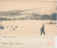 cca 1900 Setnik Cyrill: Horvátország, Zágráb, Velkopolje télen, 10x17 cm