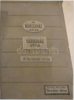 cca 1920-1930 Budapest, a Városház utca névtábláinak változása, 12x9 cm