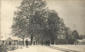 1915 Kidricevo, Sternthal bei Pettau; street with soldier photo