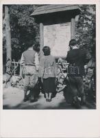 cca 1935 Budapest, a János-hegy körül fekvő székesfővárosi erdők térképe, jelzetlen vintage fotó Reich Péter Cornel hagyatékából, képméret 18x17 cm, papír méret 24x18 cm