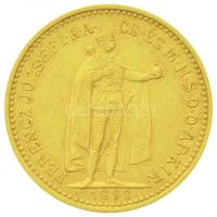 1898. 10K Au "Ferenc József" Körmöcbánya (3.37g/0.900) T:2,2- Hungary 1898. 10 Korona Au "Franz Joseph" Kremnitz (3.37g/0.900) C:aXF Huszár: 2200., Adamo K8