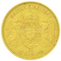 1898. 10K Au "Ferenc József" Körmöcbánya (3.37g/0.900) T:2,2-
Hungary 1898. 10 Korona Au &...