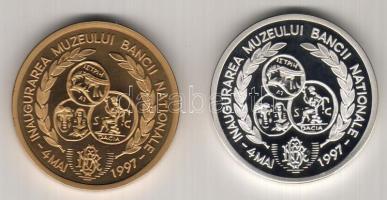 Románia 1997. "Nemzeti Bank-Múzeum" Ag 31,103g + Br párban T:PP Díszdobozban, tanúsítvánnyal.