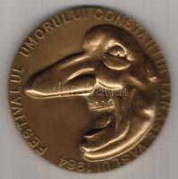 Románia 1984. "Humor Fesztivál - T.C.Vaslui" nagyalakú Br emlékérem díszdobozban T:1