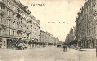 Budapest XIII. Lipót körút, Sneider Lipót vendéglője, Magaziner Lajos üzlete (EK)