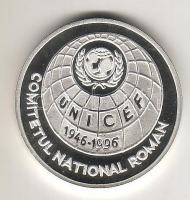 Románia 1996. 100L Ag "UNICEF" T:PP Csak 5000db!