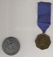 Cca 1900-as évek 2 klf kolozsvári sportérem Br + szürkefém, egyik szalaggal T:1