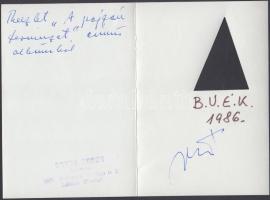 1986 Botta Dénes (1921-2010): Pajzán természet, BUÉK kártya szignózva, pecséttel jelzett, kinyitva 1...