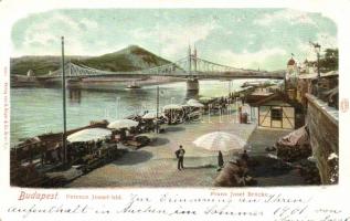 Budapest, Ferenc József híd, rakpart piac (EK)