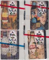 1998 4 db különféle Coca Cola telefonkártya bontatlan csomagolásban