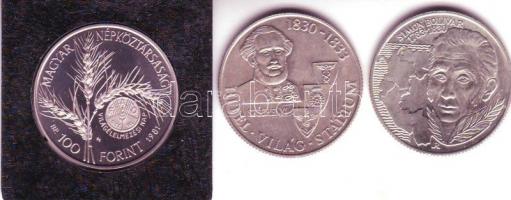 1981-83. 100Ft 3 klf FAO T:PP + Széchenyi + Bolivár T:BU