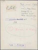 cca 1940 Osoha László: Kövér és sovány, a szerző által feliratozott, pecséttel jelzett vintage fotóm...